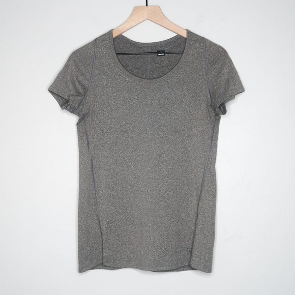 REI Tops - REI Womens Shirt Size Medium Gray Tan Scoop Neck‎ Stretch Hiking Outdoors Active